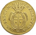 407R Mezzo carlino da 2,5 doppiette 1771 Scudo ovale a cartoccio Torino Oro