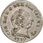 438D Mezzo reale da 2,6 soldi 1770 Scudo rotondo Torino Mistura di argento