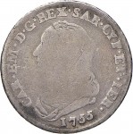 307D Ottavo di scudo da 0,15 lire 1755 Scudo rotondo Torino Argento