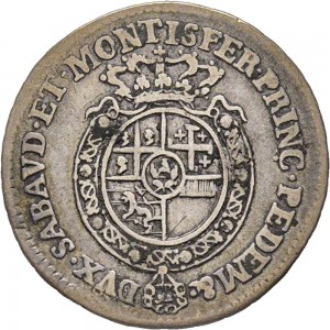 308R Ottavo di scudo da 0,15 lire 1755 Scudo rotondo Torino Argento