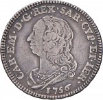 310D Ottavo di scudo da 0,15 lire 1756 Scudo rotondo Torino Argento