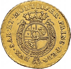 260R Quarto di doppia 1757 Scudo rotondo Torino Oro