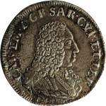 358D Quarto di scudo 1732 Scudi a cartoccio accollati Torino Argento