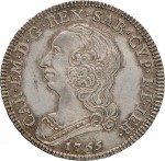 289D Quarto di scudo da 1,10 lire 1755 Scudo rotondo Torino Argento