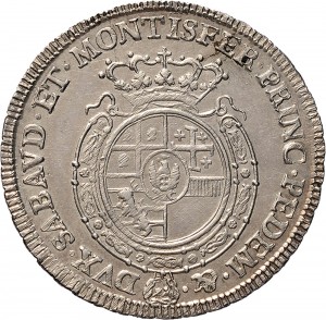 290R Quarto di scudo da 1,10 lire 1756 Scudo rotondo Torino Argento