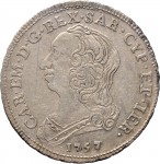 291D Quarto di scudo da 1,10 lire 1757 Scudo rotondo Torino Argento