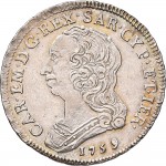 293D-001 Quarto di scudo 1759 Scudo rotondo Torino Argento