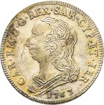 297D Quarto di scudo 1763 Scudo rotondo Torino Argento