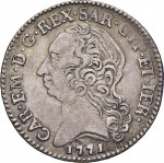 427D Quarto di scudo 1771 Scudo a cartoccio Torino Argento