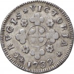360R Reale da 5 soldi 1732 Croce di San Maurizio Torino Argento