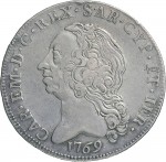 416D Scudo da 10 reali 1769 Scudo ovale a cartoccio Torino Argento