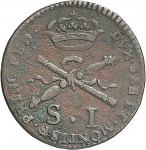 449R Soldo da 12 denari 1772 Scettro e bastone Torino Mistura di argento