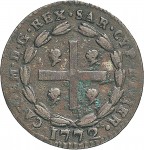 449D Soldo da 12 denari 1772 Scettro e bastone Torino Mistura di argento