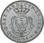 732R 7,6 soldi 1799 Scudo ovale a cartoccio 1° tipo Torino Mistura di argento