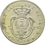 734R 7,6 soldi 1800 Scudo ovale a cartoccio 2° tipo Torino Mistura di argento