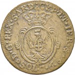 737R 7,6 soldi 1801 Scudo ovale a cartoccio 3° tipo Torino Rame