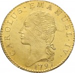 717D Doppia da 4 scudi 1797 Aquila spiegata Torino Oro