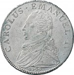 726D Mezzo scudo da 3 lire 1799 Scudo rotondo Torino Argento