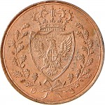 886R Centesimo 1826 Scudo triangolare rialzato Torino Rame