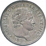 857D Lira 1828 Scudo svizzero Genova Argento