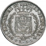 860R Lira 1829 Scudo svizzero Genova Argento