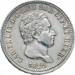 838D 2 lire 1825 Scudo svizzero Genova Argento