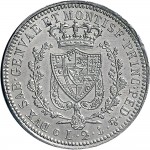 842R 2 lire 1827 Scudo svizzero Genova Argento