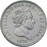 842D 2 lire 1827 Scudo svizzero Genova Argento