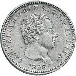 844D 2 lire 1828 Scudo svizzero Torino Argento