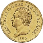 802D 20 lire 1823 Scudo svizzero Torino Oro