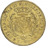 803R 20 lire 1824 Scudo svizzero Genova Oro