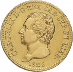 804D 20 lire 1824 Scudo svizzero Torino Oro