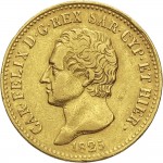 805D 20 lire 1825 Scudo svizzero Genova Oro