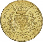 806R 20 lire 1825 Scudo svizzero Torino Oro