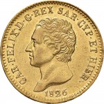 1763D 20 lire 1826 Scudo triangolare rialzato Torino Oro