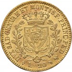 1763R 20 lire 1826 Scudo triangolare rialzato Torino Oro
