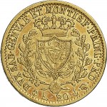809R 20 lire 1827 Scudo svizzero Genova Oro