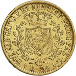 810R 20 lire 1827 Scudo svizzero Torino Oro
