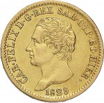 813D 20 lire 1829 Scudo svizzero Genova Oro