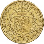 814R 20 lire 1829 Scudo svizzero Torino Oro