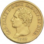 814D 20 lire 1829 Scudo svizzero Torino Oro