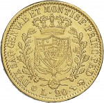 816R 20 lire 1830 Scudo svizzero Torino Oro