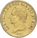 817D 20 lire 1831 Scudo svizzero Torino Oro