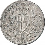 876R 25 centesimi 1829 Scudo triangolare rialzato Genova Argento