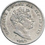 876D 25 centesimi 1829 Scudo triangolare rialzato Genova Argento