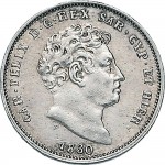 878D 25 centesimi 1830 Scudo triangolare rialzato Torino Argento