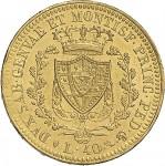 795R 40 lire 1822 Scudo svizzero Torino Oro