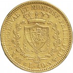 799R 40 lire 1831 Scudo svizzero Torino Oro