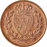 880R 5 centesimi 1826 Scudo triangolare rialzato Torino Rame