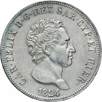 822D 5 lire 1824 Scudo svizzero Torino Argento